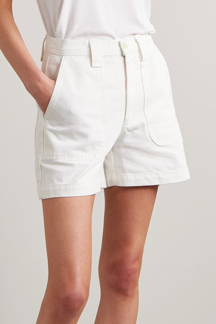 Alex mill shorts phoebe cotton denim white womens utility size 6 high rise